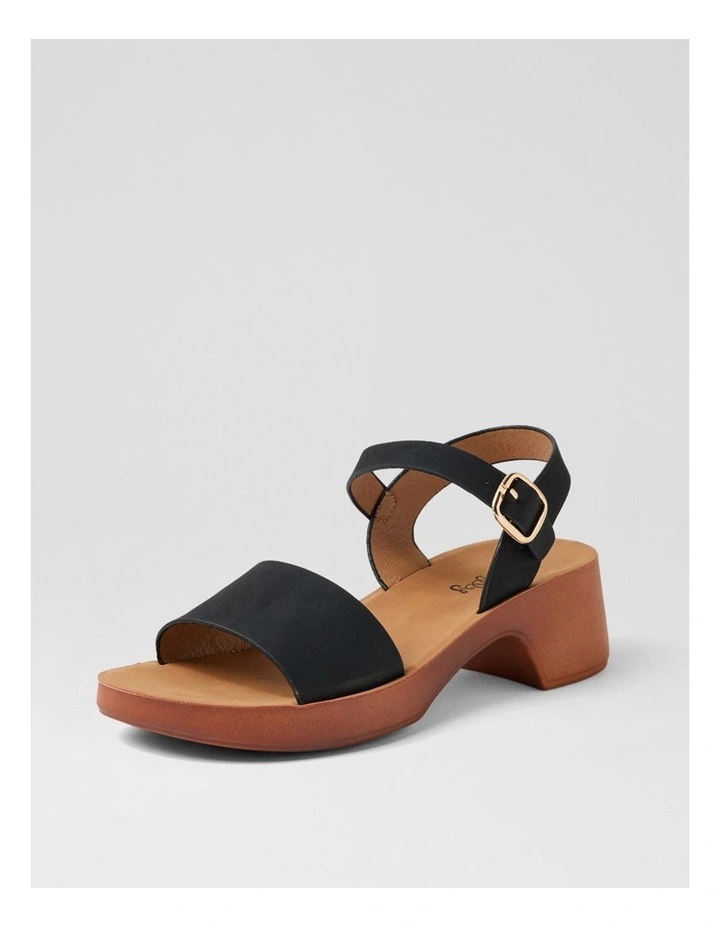 Admana Black Nubuck Pu Sandals image 2