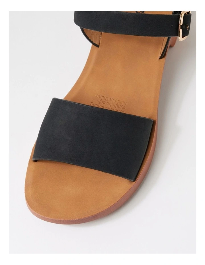 Admana Black Nubuck Pu Sandals image 4