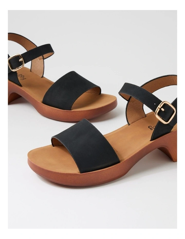 Admana Black Nubuck Pu Sandals image 5