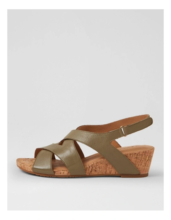 Sars Khaki Cork Leather Sandals image 1