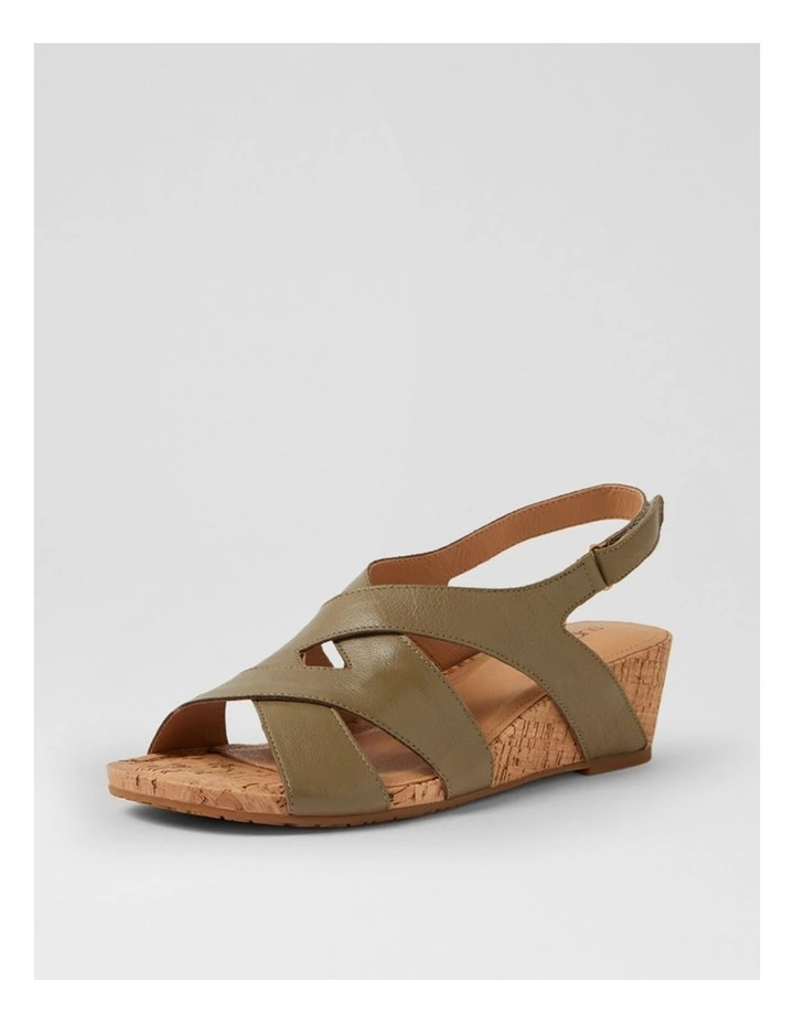 Sars Khaki Cork Leather Sandals image 2