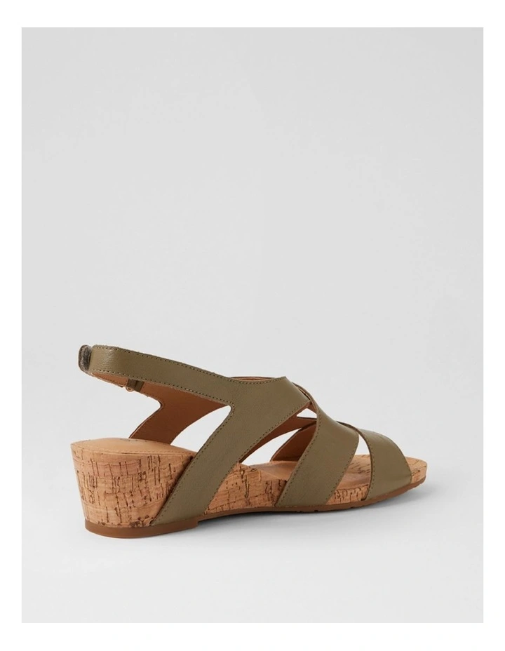 Sars Khaki Cork Leather Sandals image 3