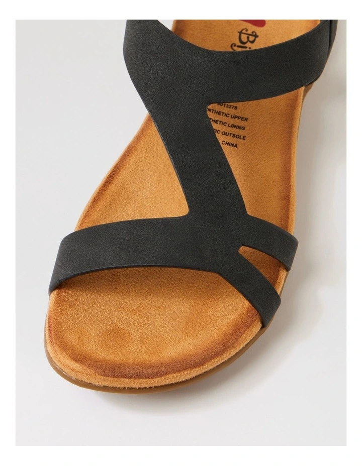 Fikela Black Nubuck Pu Sandals image 4