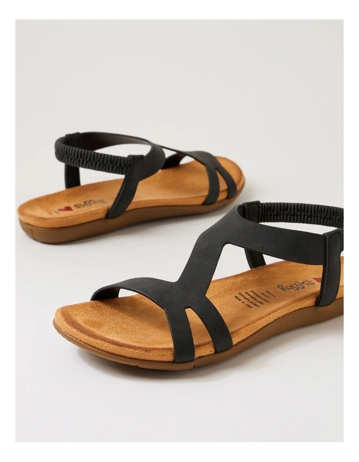Fikela Black Nubuck Pu Sandals image 5