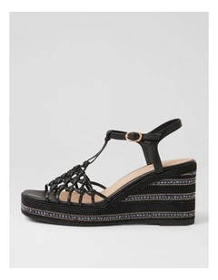 Urlas Black Multi Rope Leather Sandals