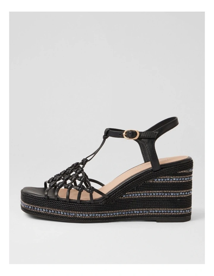 Urlas Black Multi Rope Leather Sandals image 1