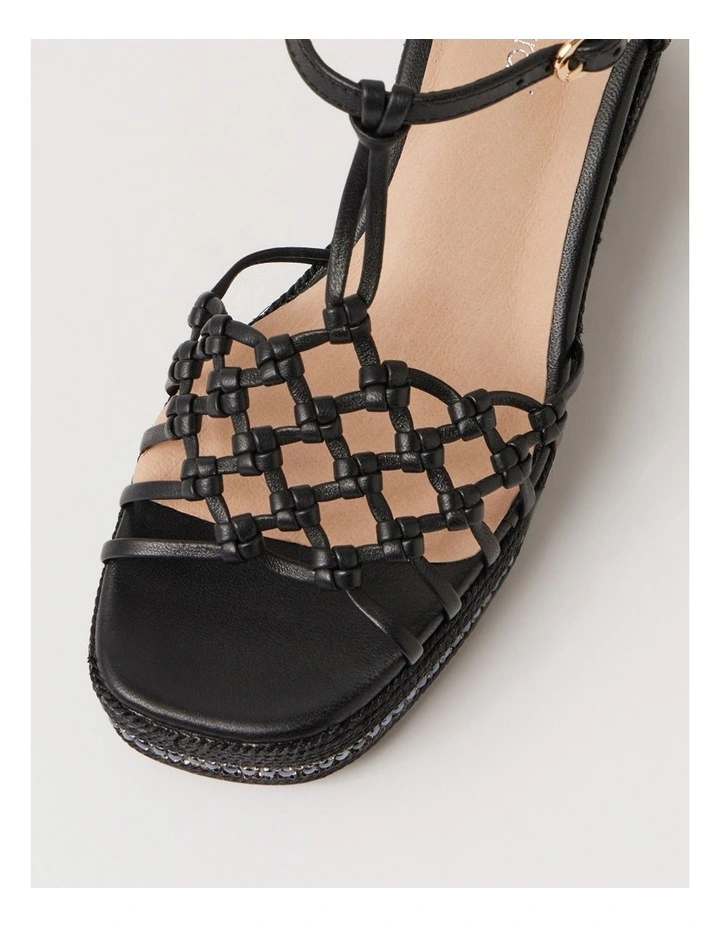 Urlas Black Multi Rope Leather Sandals image 4