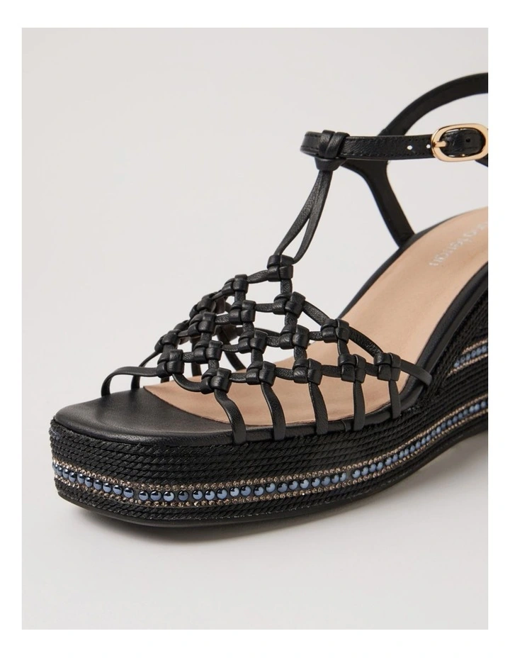 Urlas Black Multi Rope Leather Sandals image 5