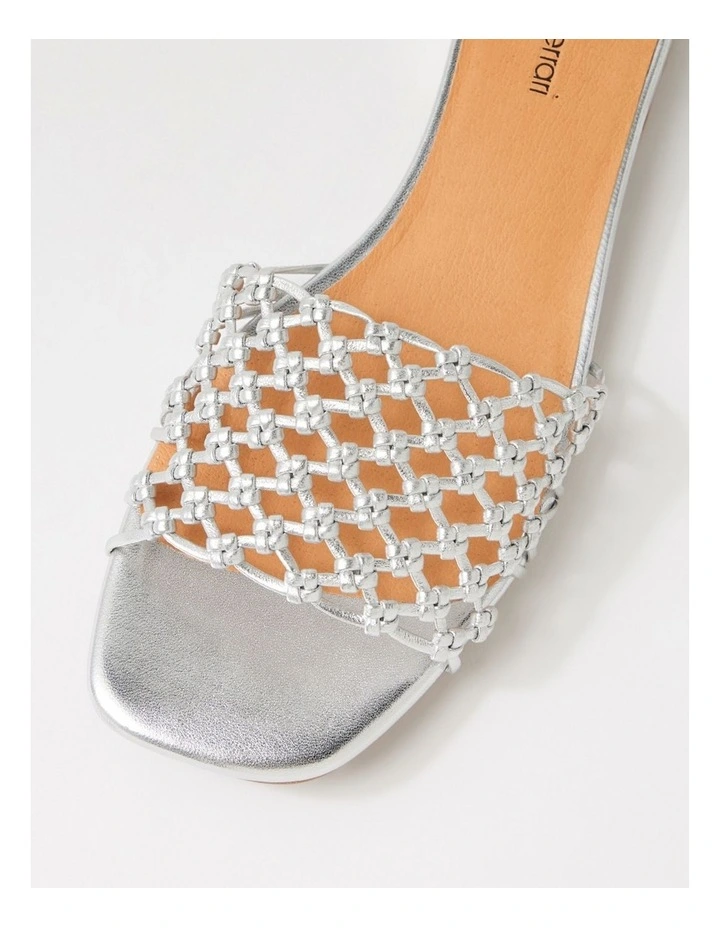 Nassa Silver Leather Sandals image 4