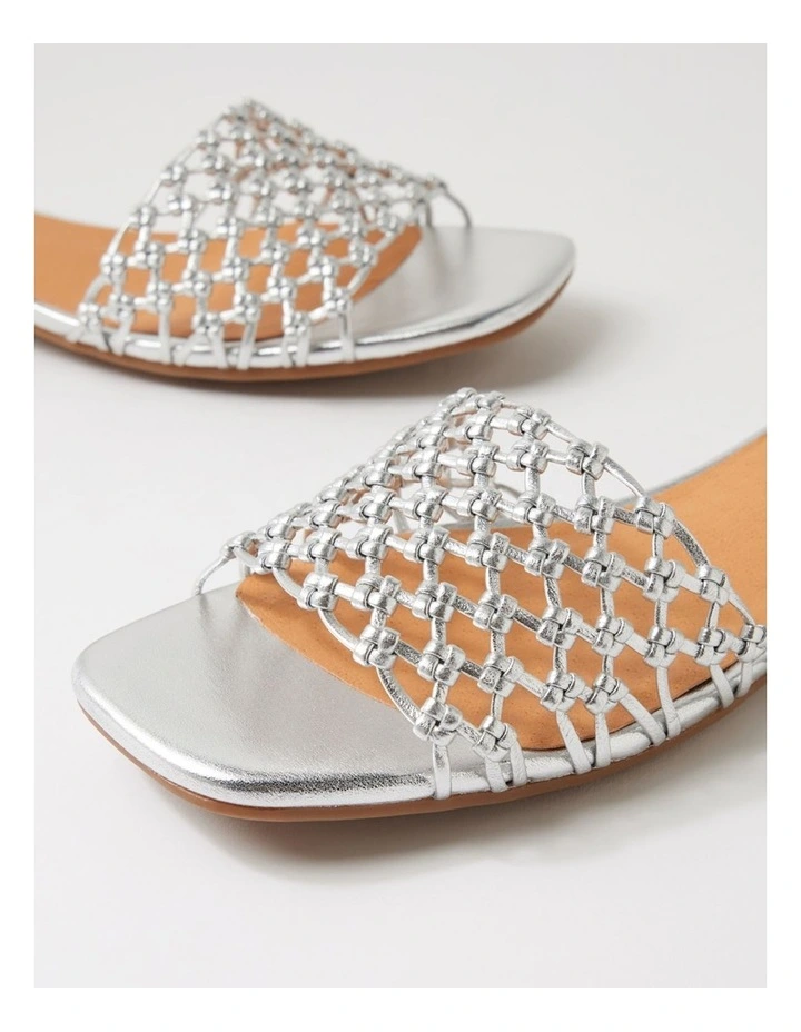 Nassa Silver Leather Sandals image 5