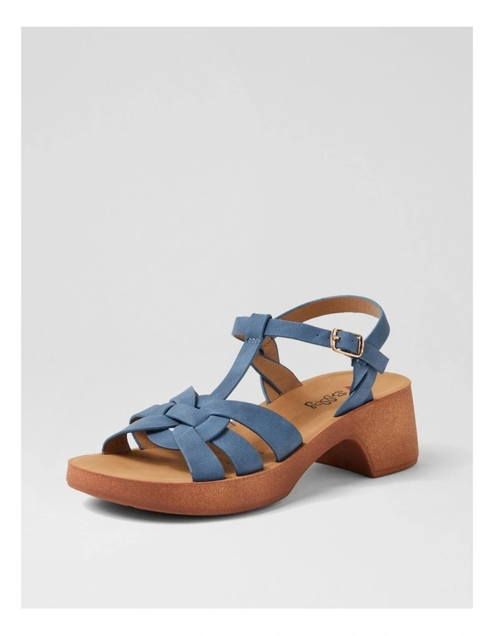 Adelaide Mid Blue Nubuck Pu Sandals image 2