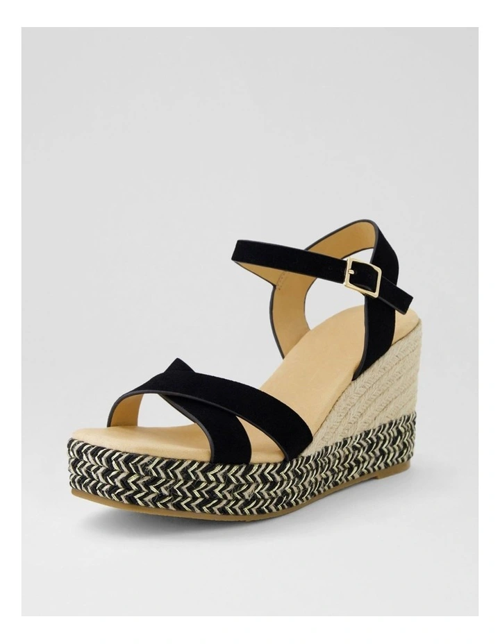 Fellie Black Multi Microsuede Sandals image 2