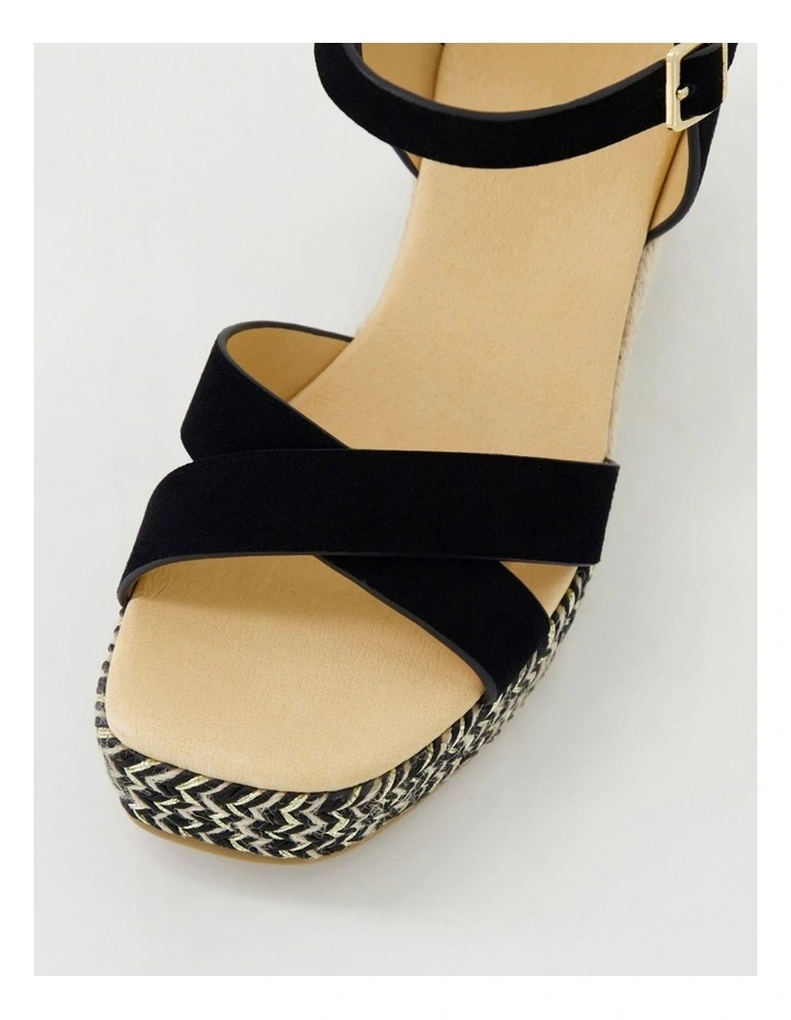 Fellie Black Multi Microsuede Sandals image 4