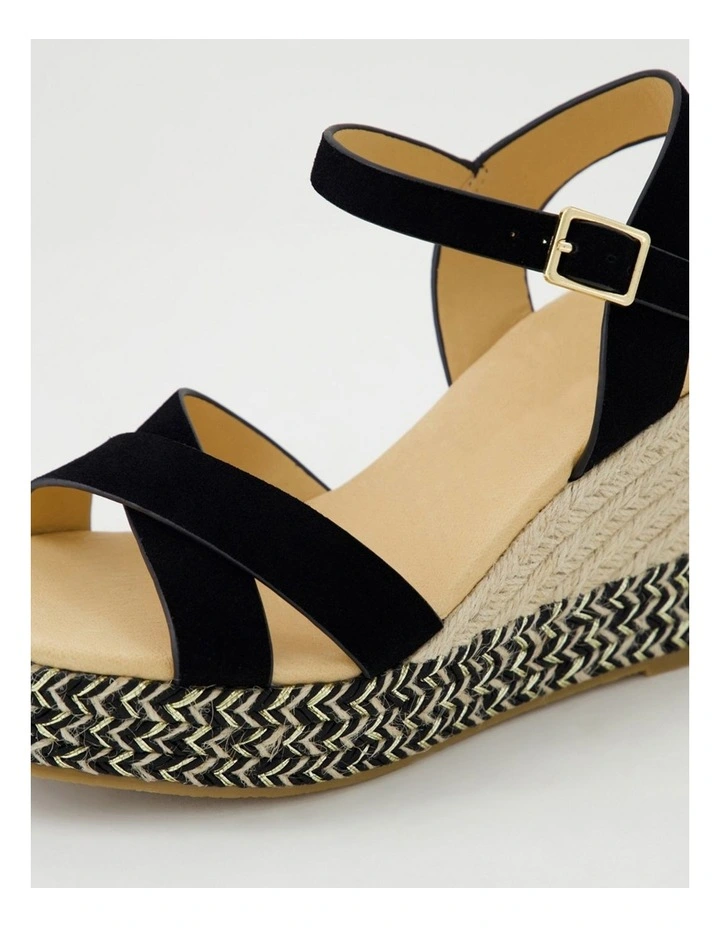 Fellie Black Multi Microsuede Sandals image 5