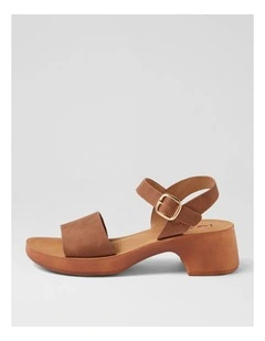 Admana Tan Nubuck Pu Sandals