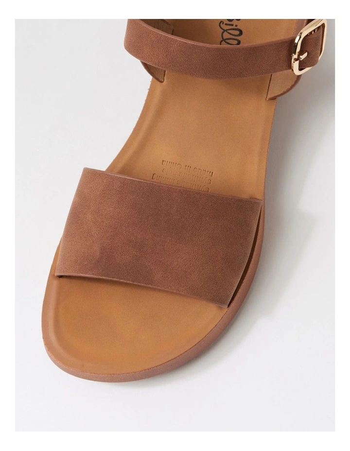 Admana Tan Nubuck Pu Sandals image 4