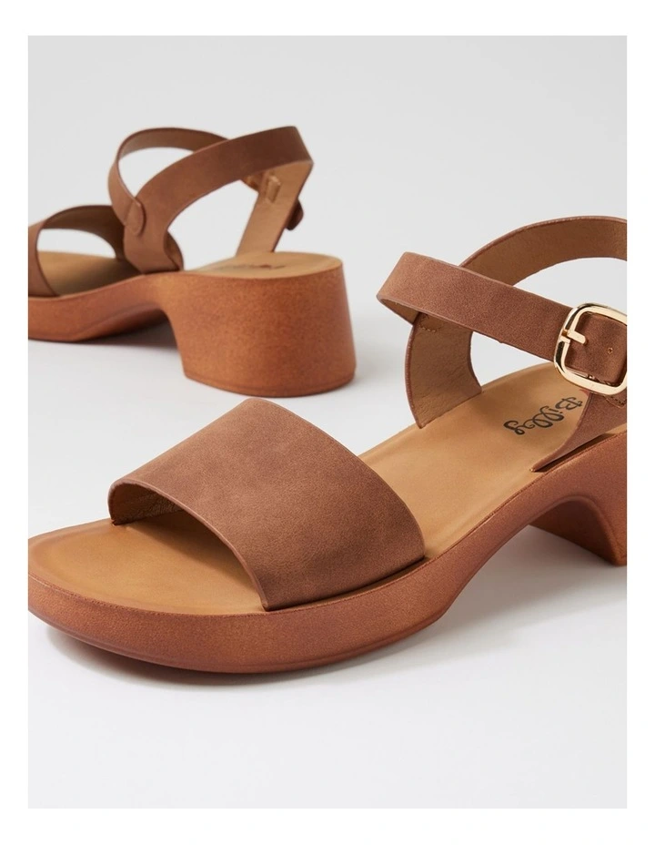 Admana Tan Nubuck Pu Sandals image 5