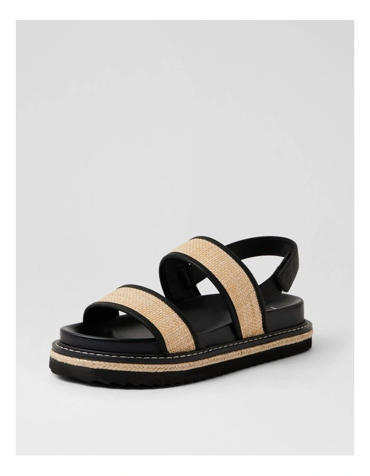 Herry Black Natural Raffia Sandals image 2