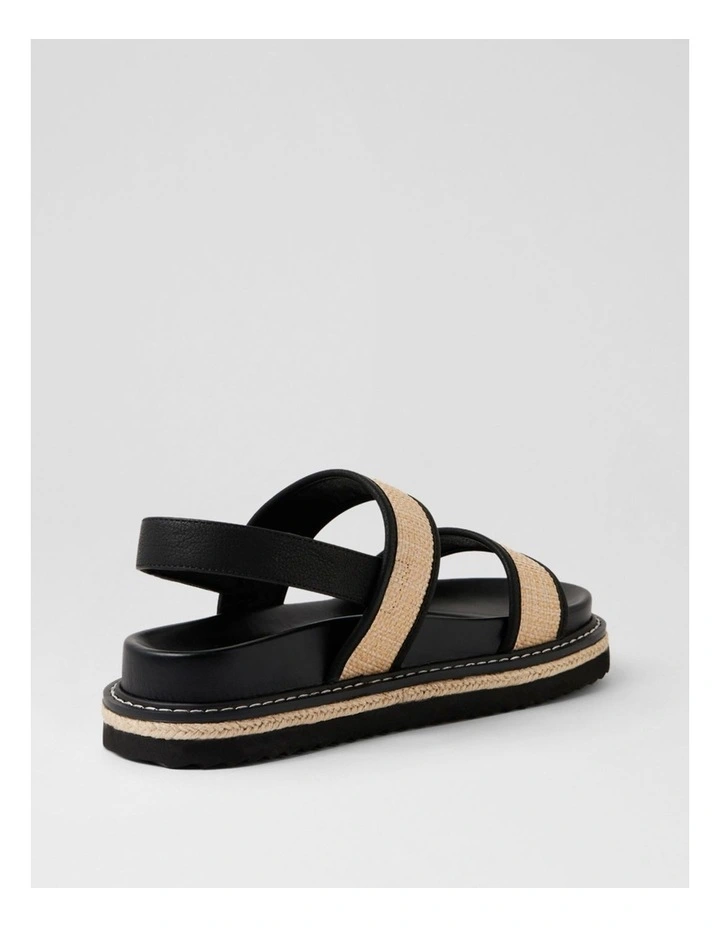 Herry Black Natural Raffia Sandals image 3