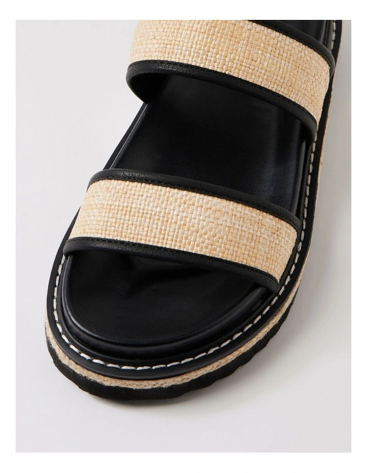 Herry Black Natural Raffia Sandals image 4