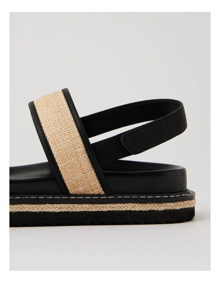 Herry Black Natural Raffia Sandals image 5