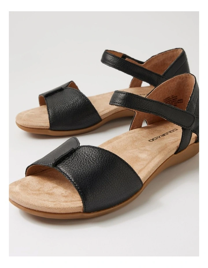 Cherry Black Leather Sandals image 5