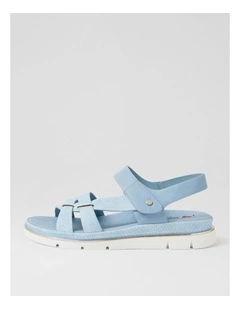 Breese Mid Blue Lizard Sandals