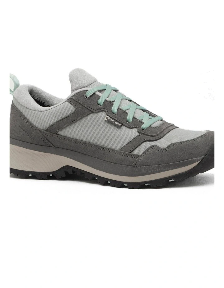 Womens Low-Rise Leather Hiking Boots NH500 in Grey image 1
