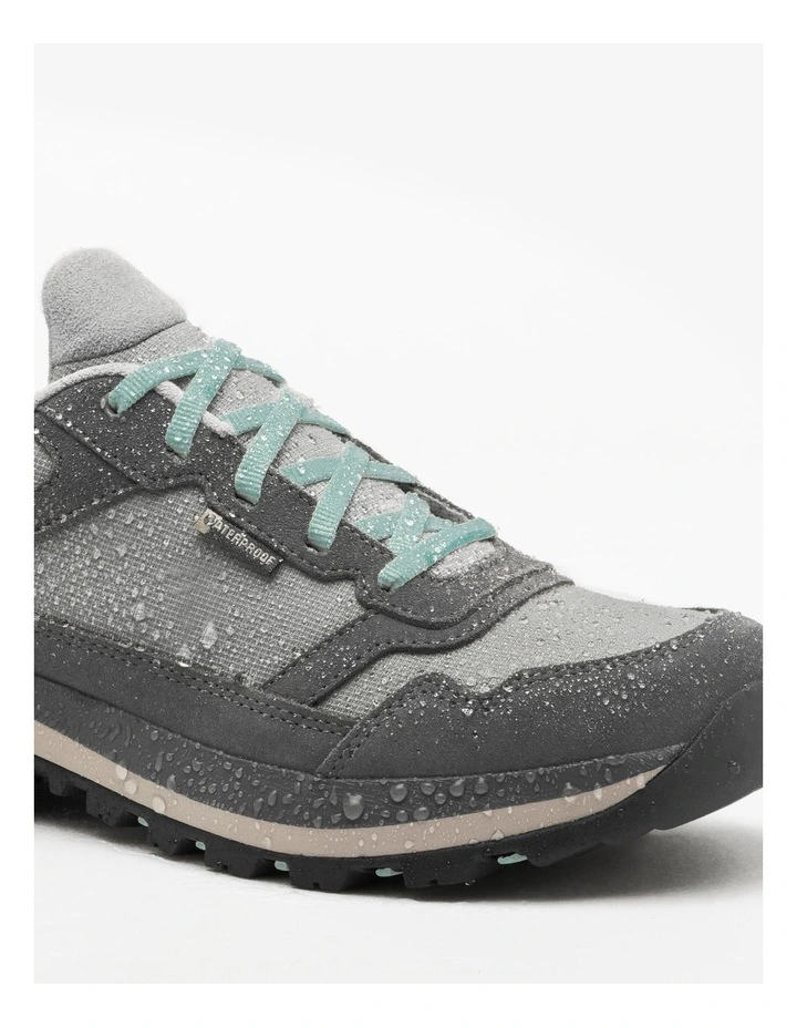 Womens Low-Rise Leather Hiking Boots NH500 in Grey image 4