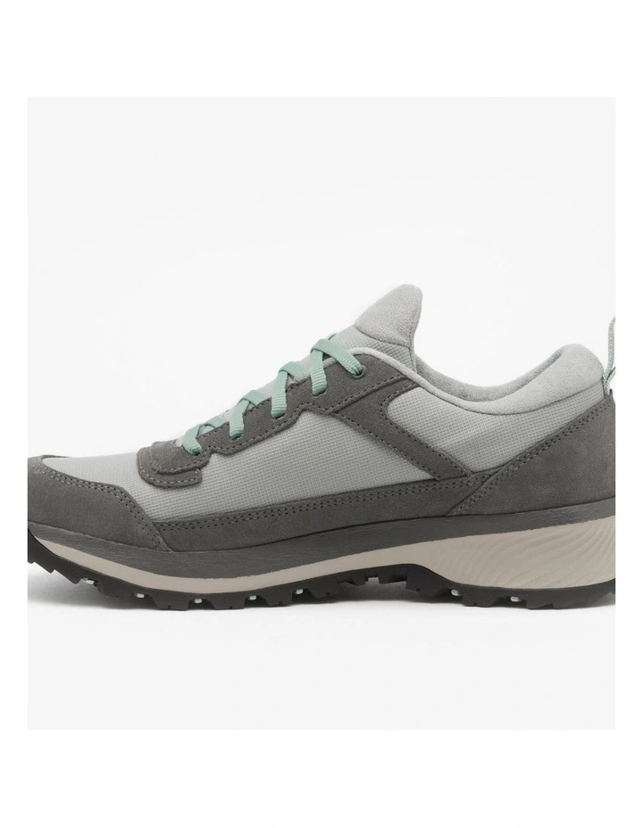 Womens Low-Rise Leather Hiking Boots NH500 in Grey image 5