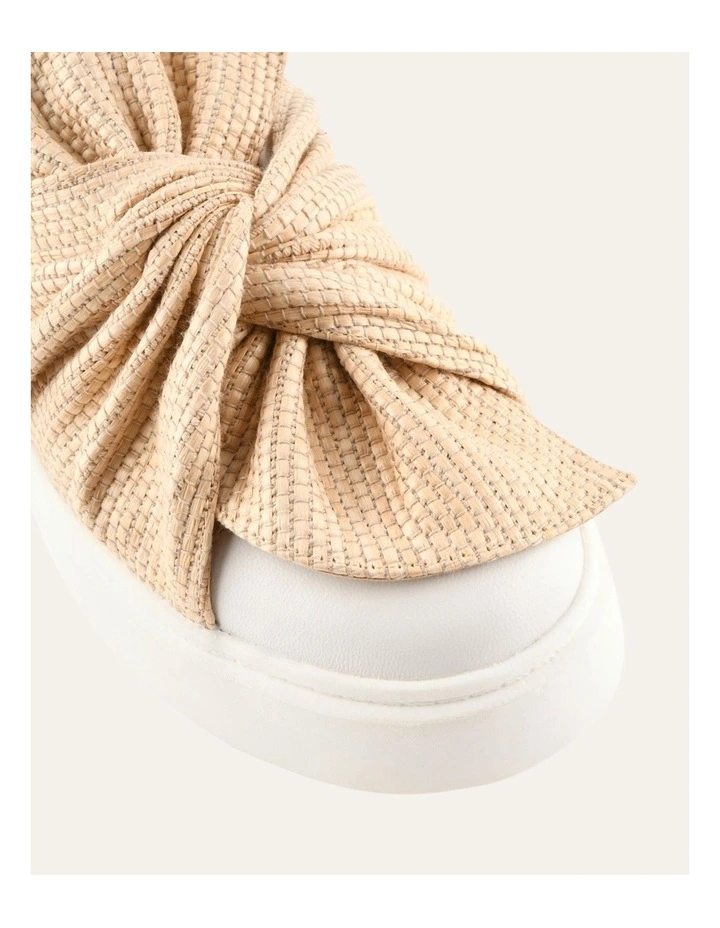 EDIE SNEAKERS WHITE LEATHER/RAFFIA image 3