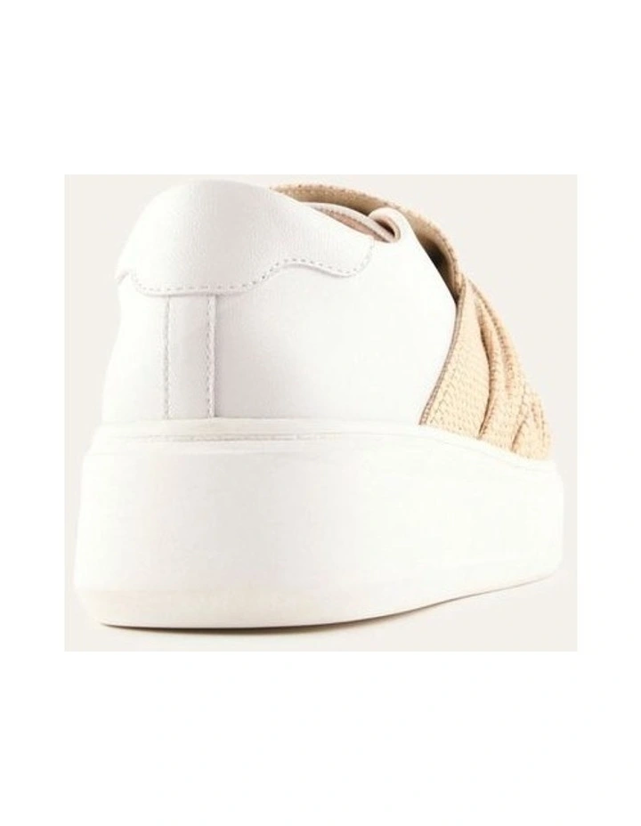EDIE SNEAKERS WHITE LEATHER/RAFFIA image 4