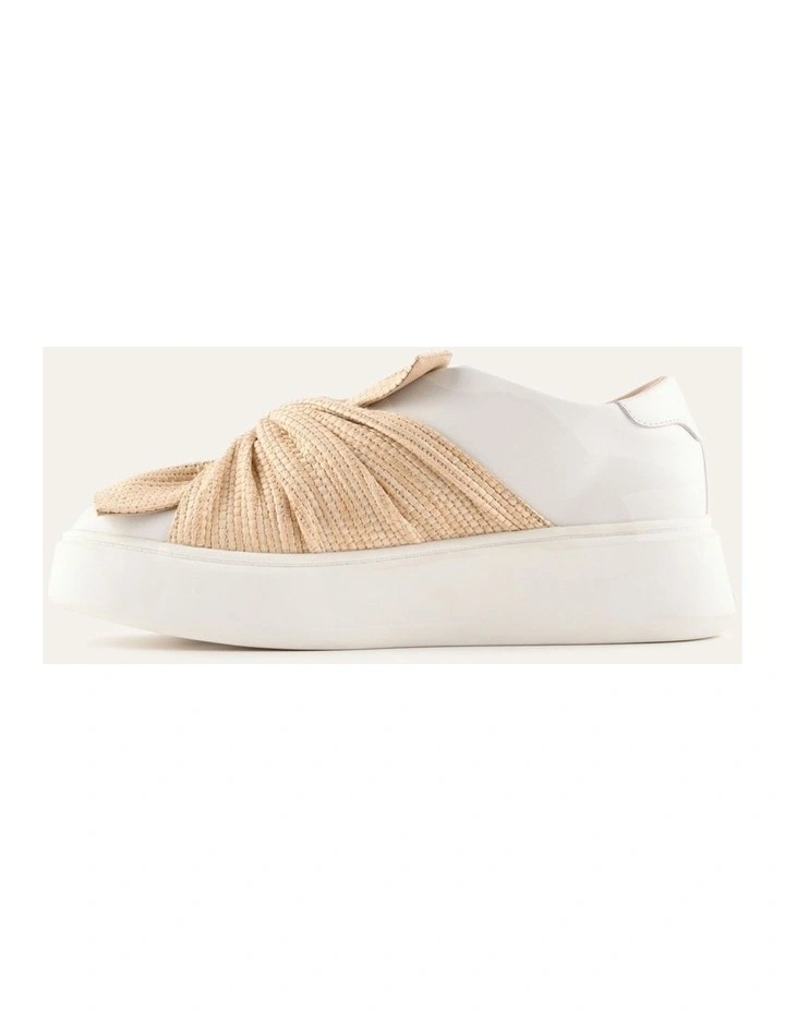 EDIE SNEAKERS WHITE LEATHER/RAFFIA image 5