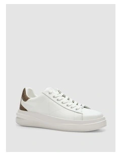 Brown Elbina Sneakers in White