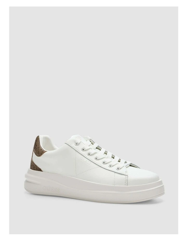 Brown Elbina Sneakers in White image 1