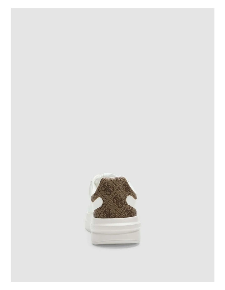 Brown Elbina Sneakers in White image 3