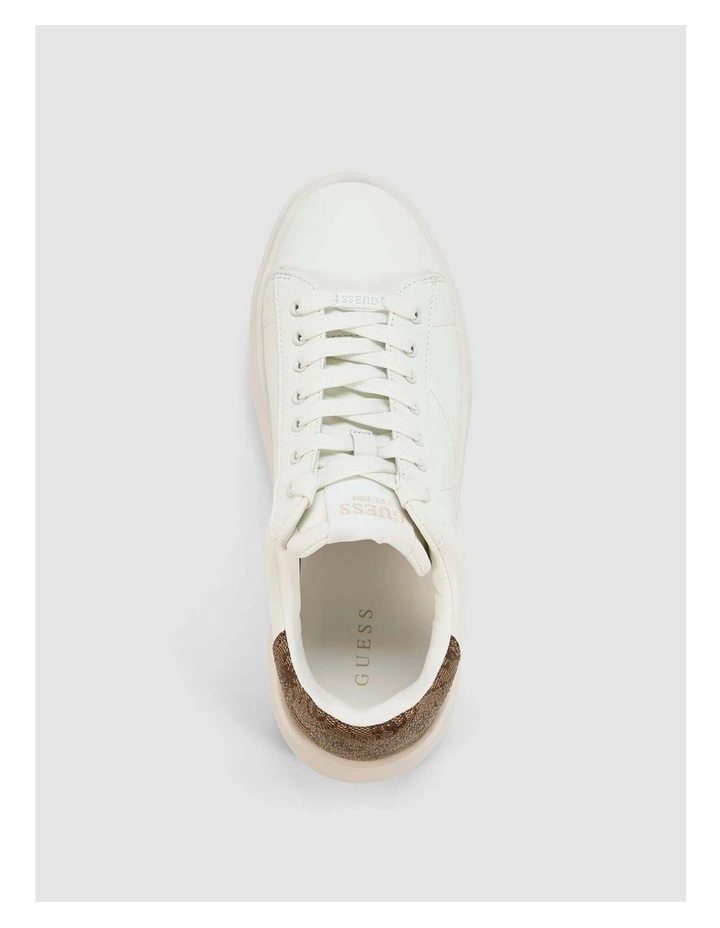 Brown Elbina Sneakers in White image 4