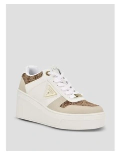 Multi Rozinn Wedge Sneakers in White