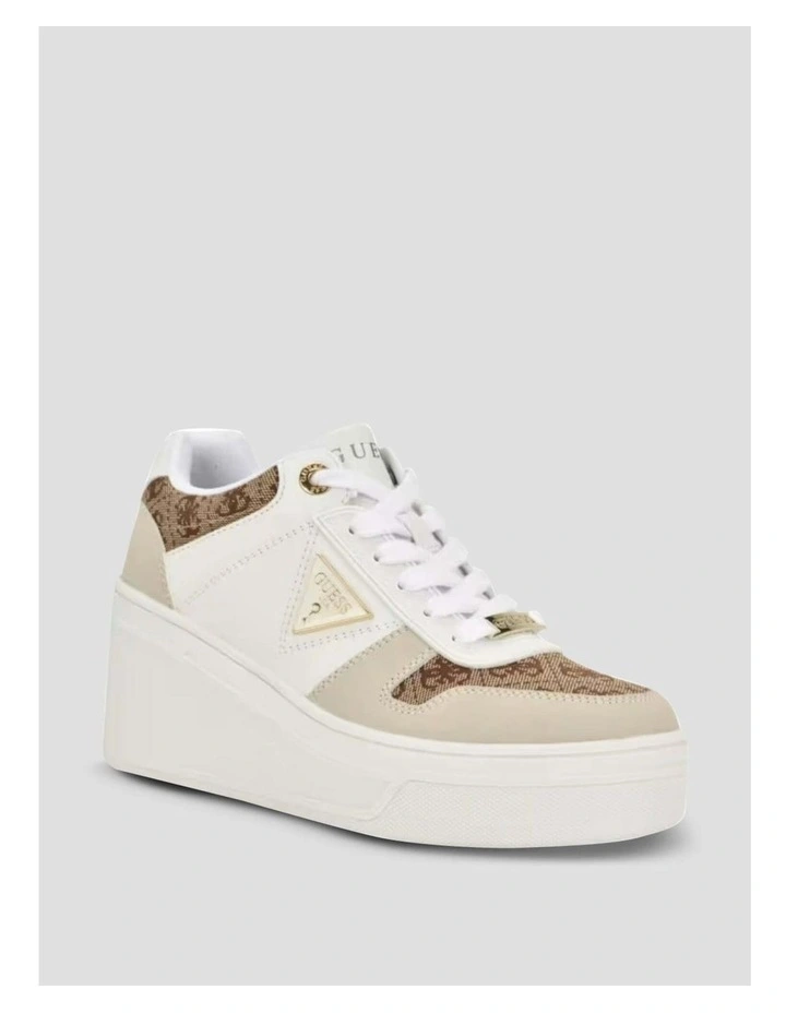 Multi Rozinn Wedge Sneakers in White image 1