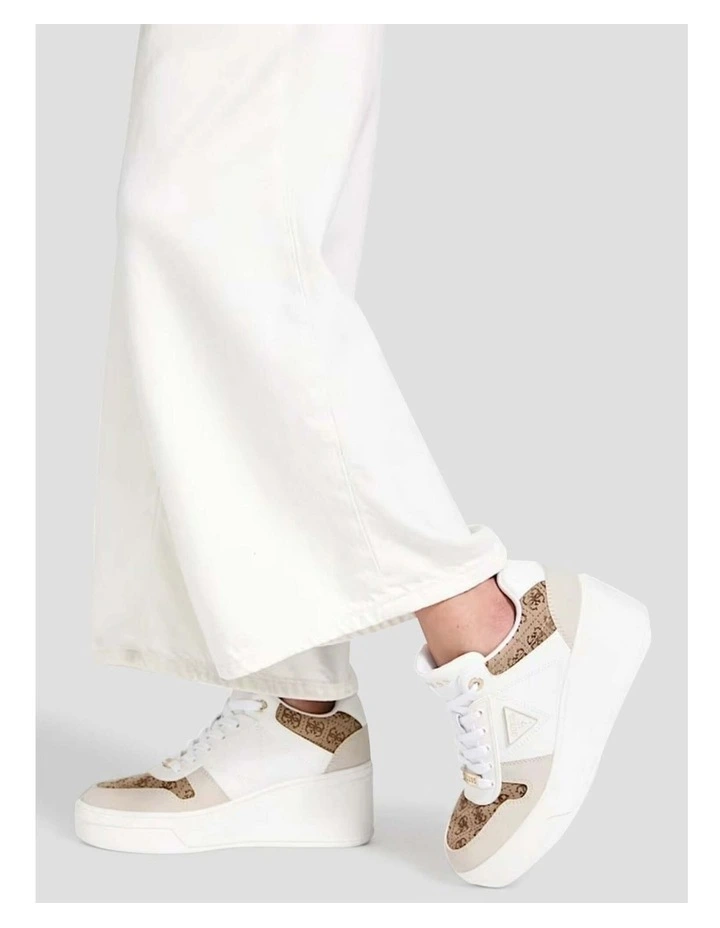 Multi Rozinn Wedge Sneakers in White image 2