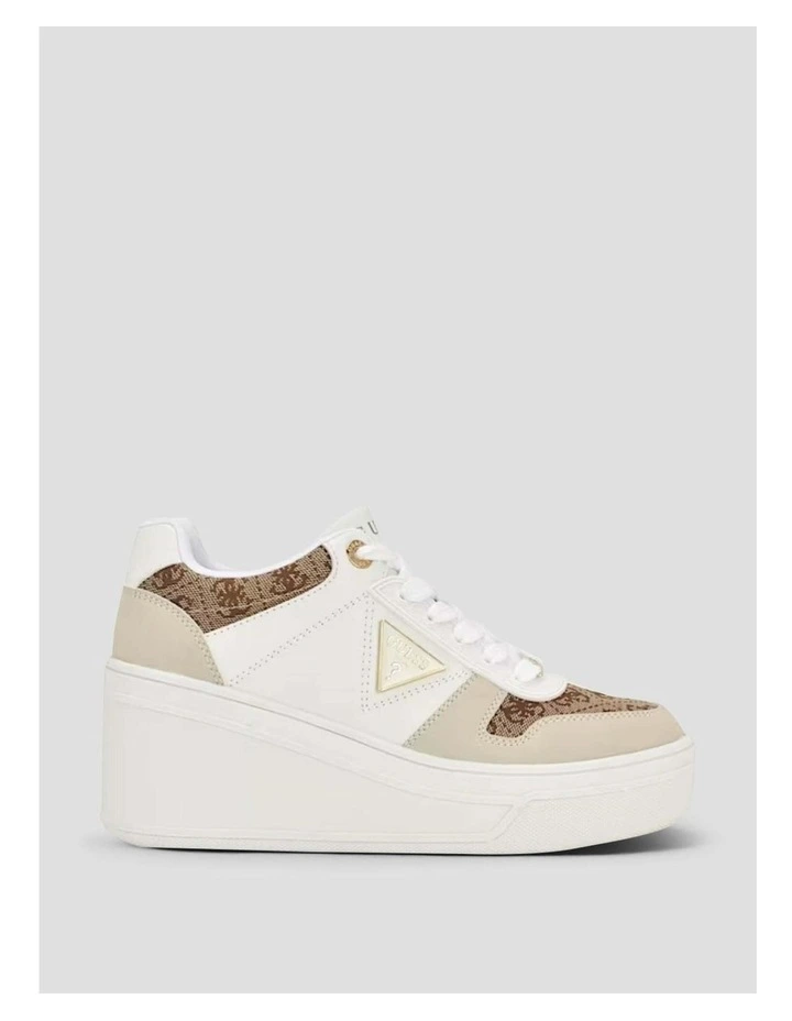Multi Rozinn Wedge Sneakers in White image 3