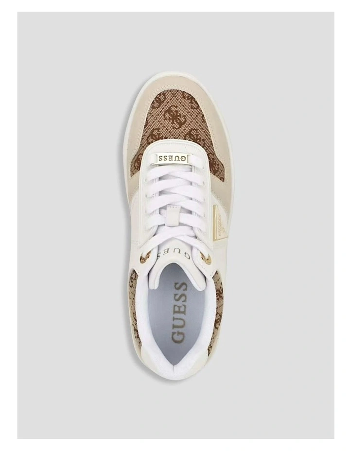 Multi Rozinn Wedge Sneakers in White image 5