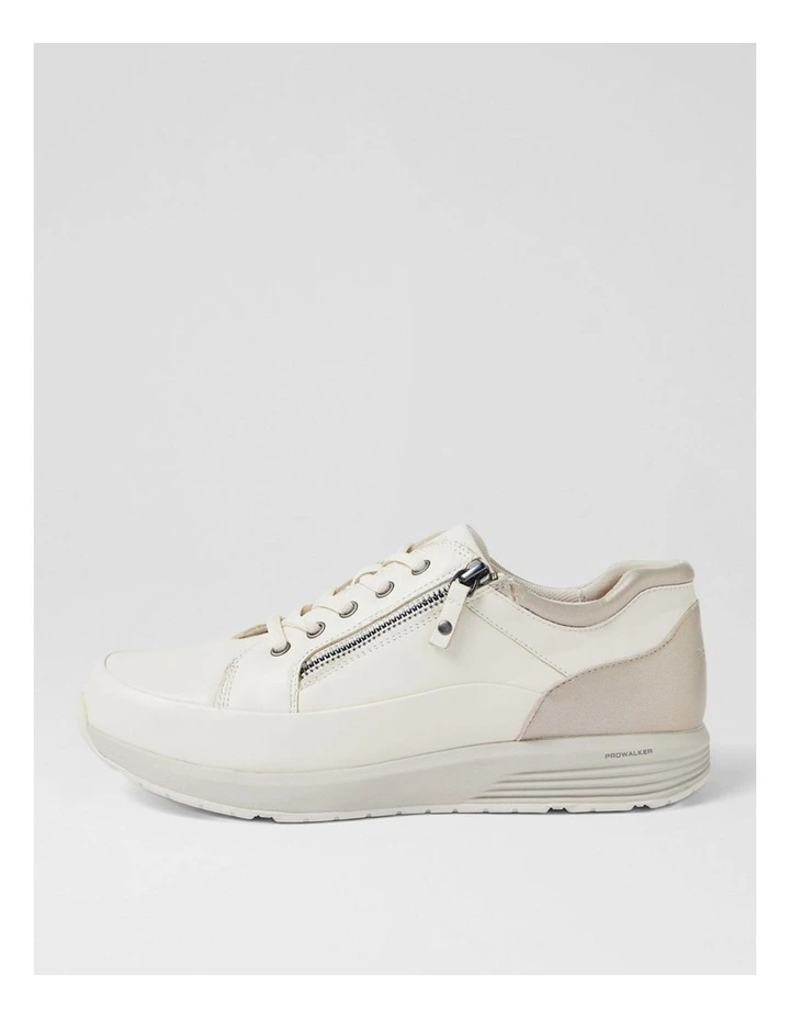 Prostep White Leather Sneakers image 1