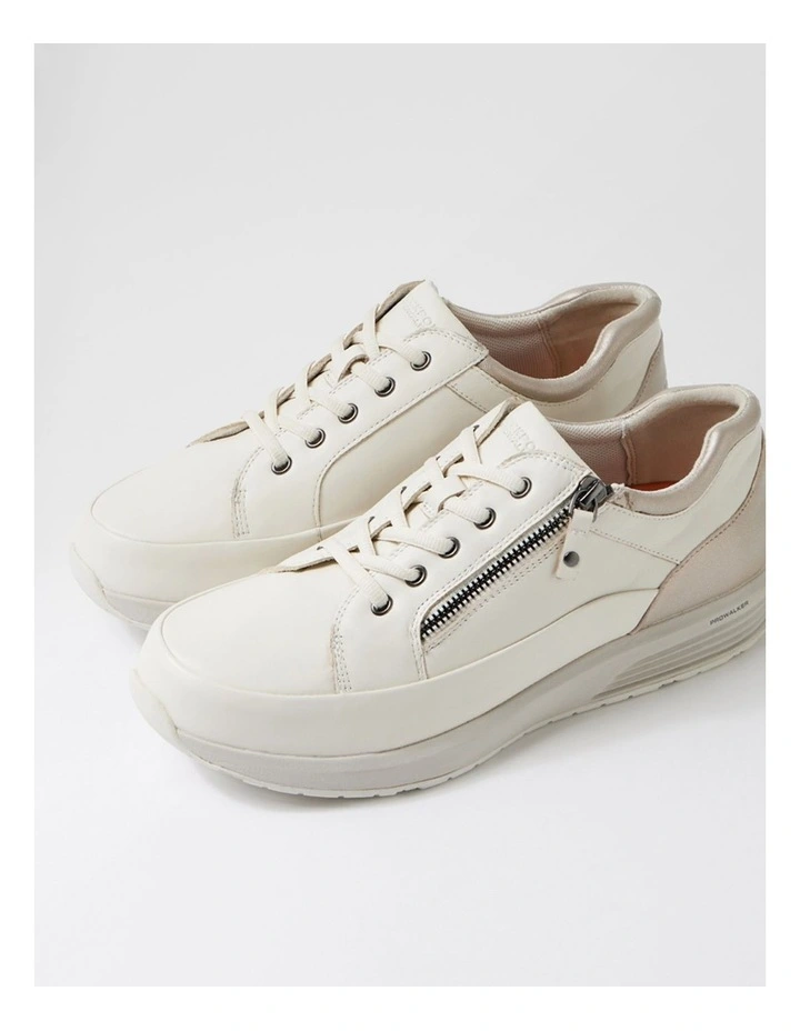 Prostep White Leather Sneakers image 5