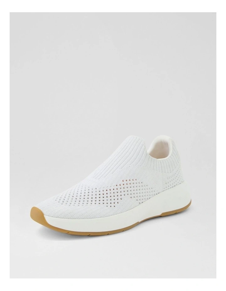 Tru Pace White Silver Knit Sneakers image 2