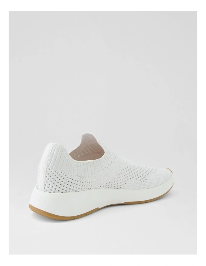 Tru Pace White Silver Knit Sneakers image 3