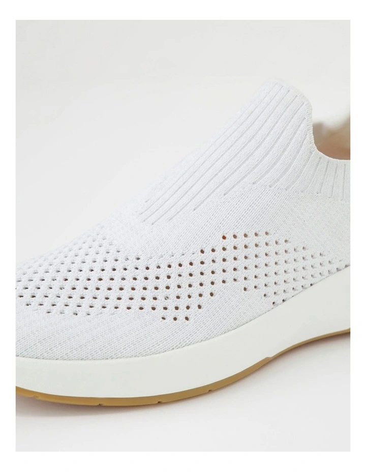 Tru Pace White Silver Knit Sneakers image 5