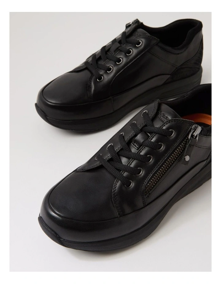 Prostep Black Leather Sneakers image 5