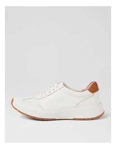 Tru Balance White Leather Sneakers