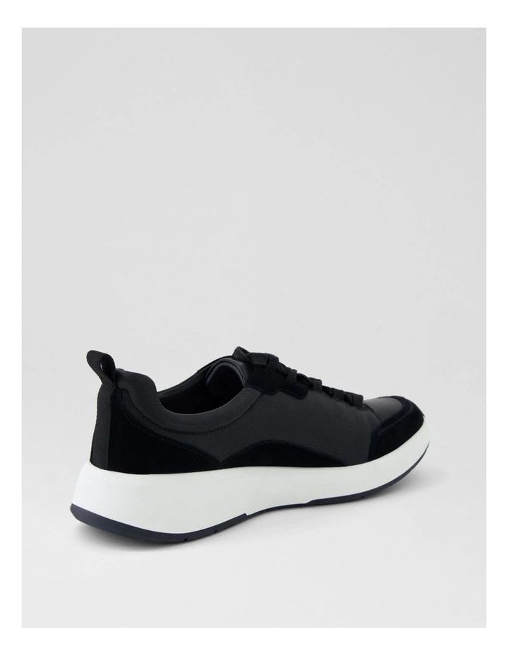 Tru Form Black Leather Suede Sneakers image 3